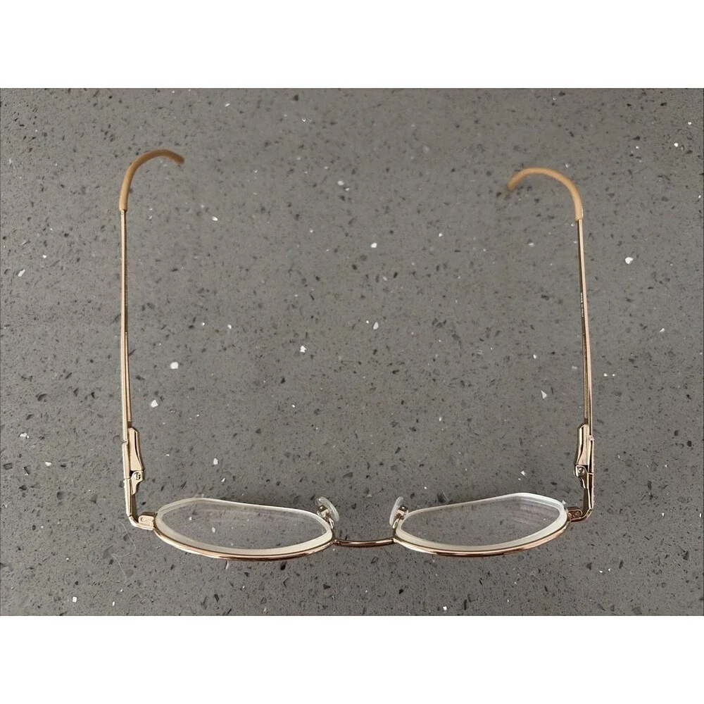 SARAH J Mod. 717 Eyeglasses Frames ONLY Full Rim Brown 52-17-135 Italy gold